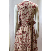 S MAX MARA WOMEN'S SMM ALIBI FLORAL MIDI DRESS IN TANGERINE SIZE US 9 NWT SAMPLE