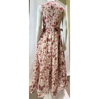 S MAX MARA WOMEN'S SMM ALIBI FLORAL MIDI DRESS IN TANGERINE SIZE US 9 NWT SAMPLE