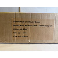 CANOPY TENT 10X10' W MICHELOB ULTRA OXFORD POP UP CANOPY & FRAMEWORK BLUE COVER