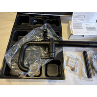 DELTA TRINSIC T4754-BLFL FLOOR MOUNT TUB FILLER & HAND SHOWER MATTE BLACK FAUCET
