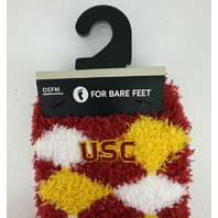 LOT OF 3 FORBAREFEET APPAREL 109 DIAMOND USC TROJANS FUZZY SOCKS OSFM