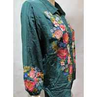 JOHNNY WAS WOMEN'S SEREN SHIRT COLOR BOTANICA C15625 SZ LARGE L