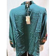 JOHNNY WAS WOMEN'S SEREN SHIRT COLOR BOTANICA C15625 SZ LARGE L