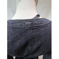 S MAX MARA WOMEN'S SMM AMBRA COTTON DETAIL DENIM DRESS WITH BELT SAMPLE SZ 8