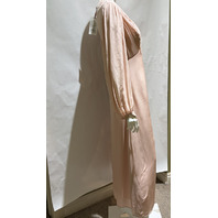 LOVE SHACK FANCY LINA SILK LACE TRIMMED DRESS IN POTPOURRI PINK D3001-3160 SZ 0