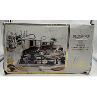 BILTMORE 10 PIECE STAINLESS STEEL COOKWARE SET WITH TRI-PLY BASE