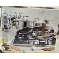BILTMORE 10 PIECE STAINLESS STEEL COOKWARE SET WITH TRI-PLY BASE
