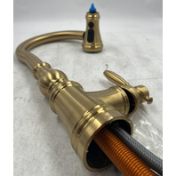 MOEN S73004BG WEYMOUTH ONE HANDLE HIGH ARC PULLDOWN KITCHEN FAUCET BRUSHED GOLD