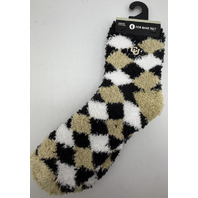 LOT OF 2 FORBAREFEET APPAREL 109 DIAMOND COLORADO BUFFALOES FUZZY SOCKS OSFM