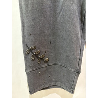 JOHNNY WAS WOMEN'S FRENCH TERRY LINEN BARREL PANT CHARCOAL J64825 SZ LARGE L