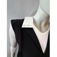 MAX MARA WOMEN'S MXM ZANNATA SAMPLE ENVERS SATIN DRESS W BELT BLACK SIZE 8