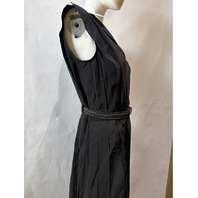 MAX MARA WOMEN'S MXM ZANNATA SAMPLE ENVERS SATIN DRESS W BELT BLACK SIZE 8