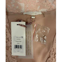LOVE SHACK FANCY LINA SILK LACE TRIMMED DRESS IN POTPOURRI PINK D3001-3160 SZ 2
