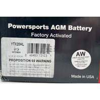 YUASA YTX20HL POWERSPORTS AGM BATTERY 12 VOLT FACTORY ACTIVATED