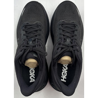 HOKA BONDI 9 1162011 BBLC MENS SIZE 12 12D BLACK/BLACK MESH CUSHIONED 46 2/3