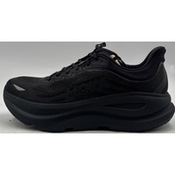 HOKA BONDI 9 1162011 BBLC MENS SIZE 12 12D BLACK/BLACK MESH CUSHIONED 46 2/3