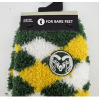 FORBAREFEET APPAREL 109 DIAMOND COLORADO STATE RAMS FUZZY SOCKS OSFM