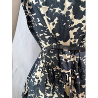 S MAX MARA WOMEN'S PRINTED COTTON DRESS WITH BELT SMM TERESA SAMPLE NAVY SIZE 8