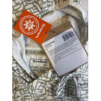 SIMMS MEN'S SOLARFLEX HOODY SUN SHIRT IN BLOCK PALE PINE 14330-1420-30 M MEDIUM