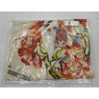 FARM RIO ANTHROPOLOGIE V-NECK PRINTED CREAM BUTTON UP TOP 278990-E SIZE S  $228