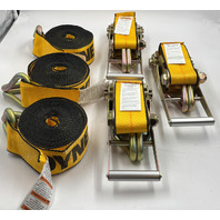 LOT OF 3 KINEDYNE 552736GRA YELLOW CARGO STRAPS WLL 5400 LBS./2450 KGS.