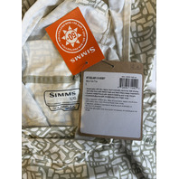 SIMMS MEN'S SOLARFLEX HOODY SUN SHIRT IN BLOCK PALE PINE 14330-1420-30 L LARGE