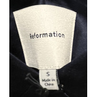 REFORMATION WOMENS PERNILLE SILK NAVY DRESS SIZE SMALL 1312835NVY00S