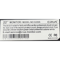 CRUA G220A 22" SUPER MONITOR BLACK 1K 100HZ COMPUTER MONITOR