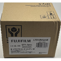 LOT OF 5 FUJIFILM LTO ULTRIUM 8 LTO-8 16551221 STORAGE BACKUP TAPE