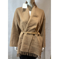 MAX MARA WOMEN'S CAMEL CARDIGAN COAT W BELT MXMABILITA SAMPLE SIZE 8 NWT