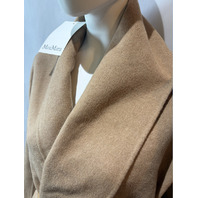 MAX MARA WOMEN'S CAMEL CARDIGAN COAT W BELT MXMABILITA SAMPLE SIZE 8 NWT