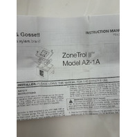 BELL & GOSSETT 109423 SINGLE ZONE PUMP CONTROLLER ZONE TROL II MODEL AZ-1A