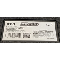 CHANNEL LOCK RT-3 3-PIECE CONVERTIBLE RETAINING RING PLIER SET 6.25" 8" 10" BLUE