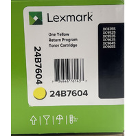 GENUINE LEXMARK 24B7604 ONE YELLOW RETURN PROGRAM TONER CARTRIDGE