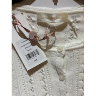 LOVE SHACK FANCY PERIDOT STRETCH POINTELLE CARDIGAN K2154-3143 SIZE XL