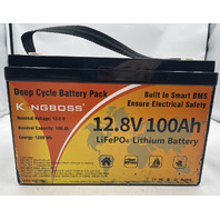 KINGBOSS KTQG-12100 DEEP CYCLE BATTERY PACK 12.8V 100AH LIFEPO4 LITHIUM BATTERY