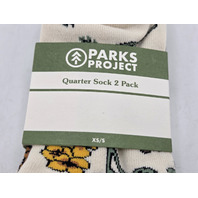 PARKS PROJECT FOREST FORAGER UNISEX QUARTER SOCK 2 PACK XS/S