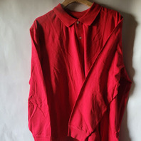 LANDS' END 29397 MEN'S RICH RED LONG SLEEVED 2XL MESH POLO