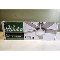 HUNTER 59416 48" LOW PROFILE CEILING FAN AVIA 5 BLADES W/LED LIGHT KIT & REMOTE