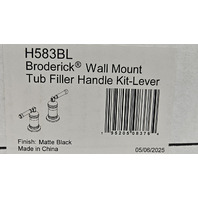 DELTA H583BL WALL MOUNT TUB FILLER HANDLE KIT-LEVER IN MATTE BLACK