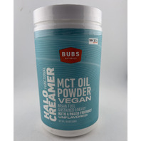 BUBS NATURALLS HALO CREAMER MCT OIL POWDER VEGAN UNFLAVORED EXP: 11/2026