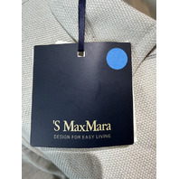 S MAX MARA WOMEN'S STRETCH LINEN COTTON JACKET IN IVORY SMM DATTERO SZ 8 SAMPLE