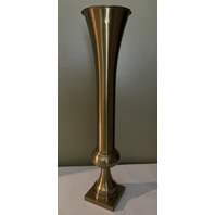 GOLD METAL TRUMPET VASE CENTERPIECE 39" TALL  