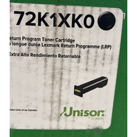 LEXMARK UNISON TONER 72K1XK0 BLACK EXTRA HIGH YIELD RETURN TONER CARTRIDGE 