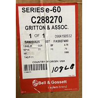 BELL & GOSSETT SERIES E-60 4.75 BF 1.5X6.25 .75HP 1800 IN-LINE CENTRIFUGAL PUMP