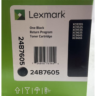 GENUINE LEXMARK 24B7605 ONE BLACK RETURN PROGRAM TONER CARTRIDGE