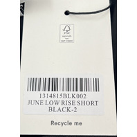 REFORMATION JUNE LOW RISE BLACK SHORTS SIZE 2 1314815BLK002