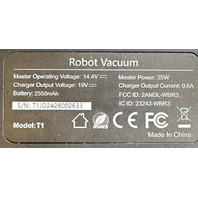 ONSON T1 3500PA SUCTION ROBOT VACUUM CLEANER BATTERY CAPACITY 2550MAH