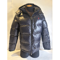 POLO RALPH LAUREN M CLASSICS LOGO EMBROIDERED QUILTED DOWN JACKET W HOOD SZ M