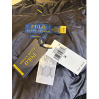 POLO RALPH LAUREN M CLASSICS LOGO EMBROIDERED QUILTED DOWN JACKET W HOOD SZ M